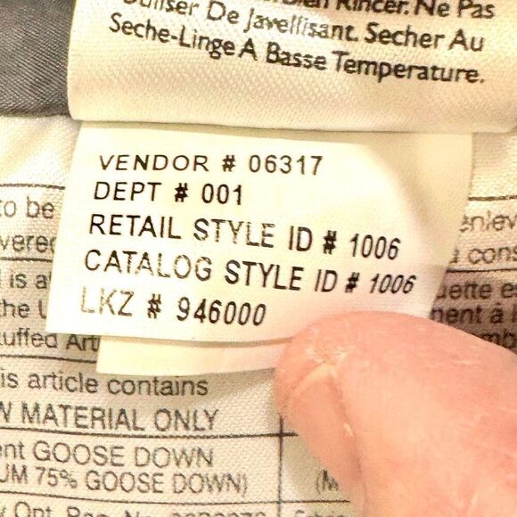 Vintage Eddie Bauer Navy Blue Down Coat. Size Large. - Picture 9 of 11